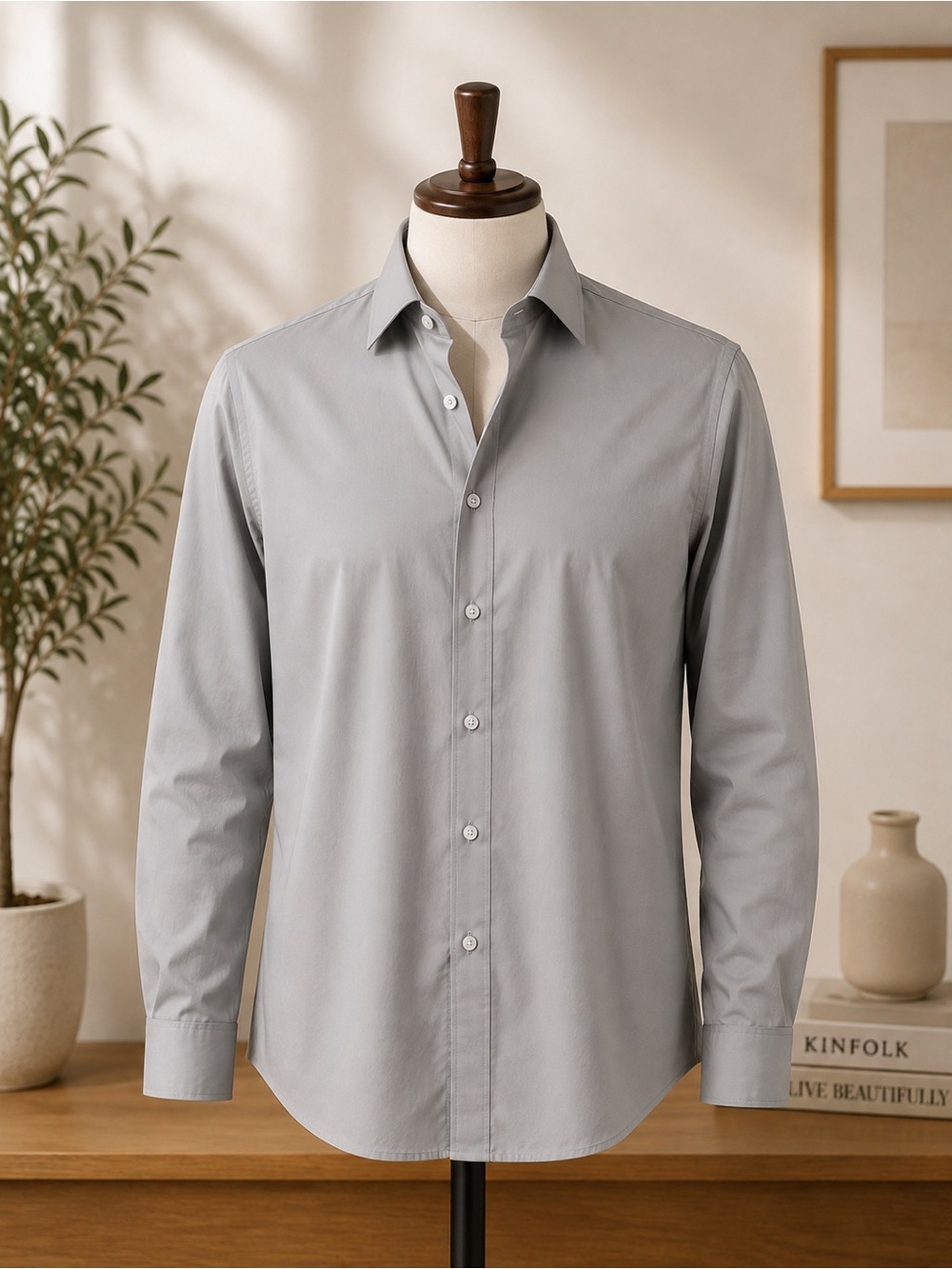 Express Men's Sky Blue Dress Shirt